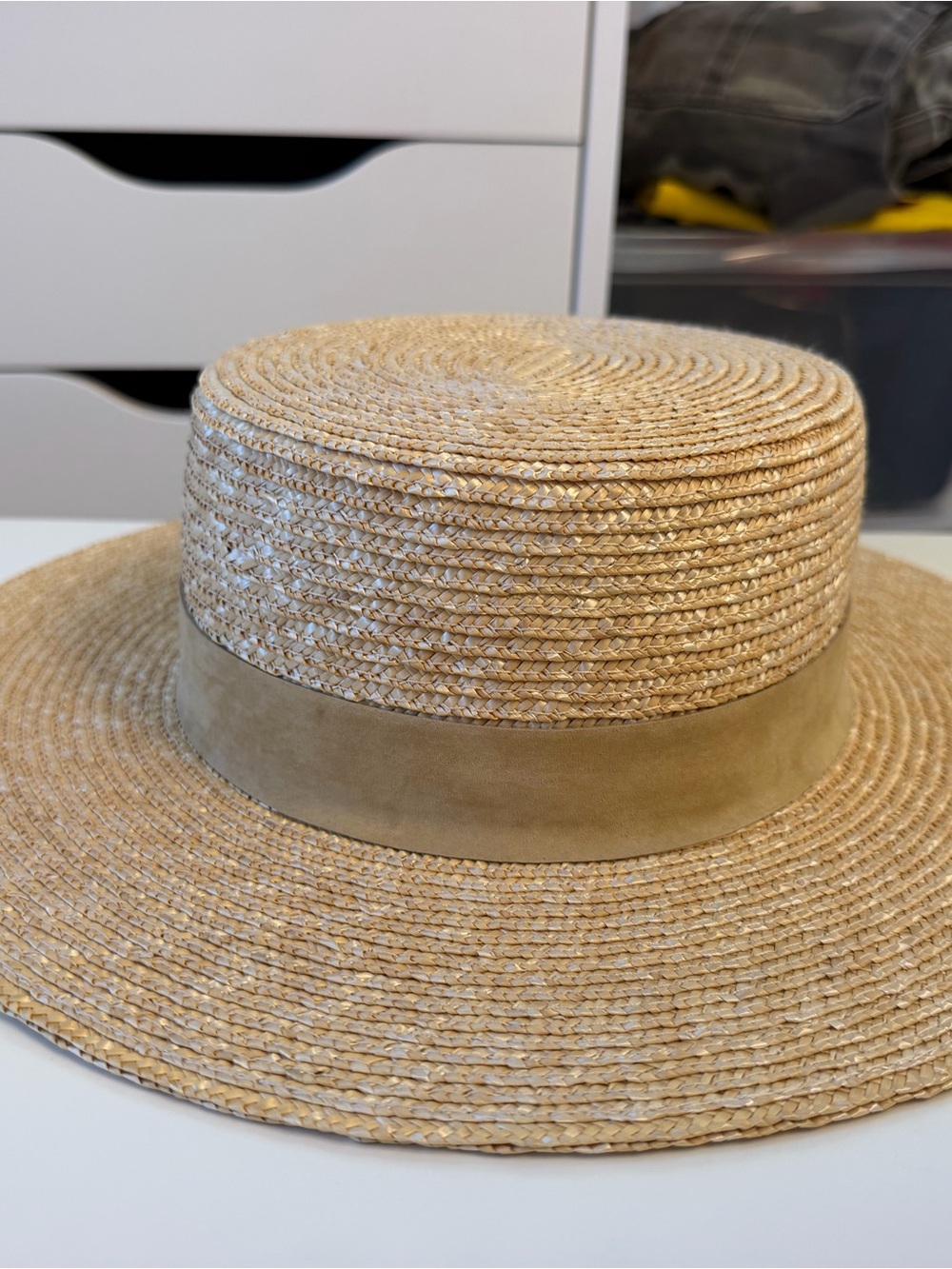 Lack of Colour Straw Wide Brim Sun Hat with Band - Natural